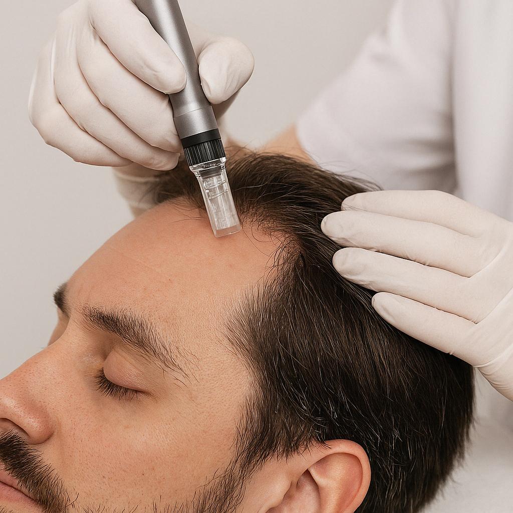Microneedling with Exosomes for HAIR LOSS